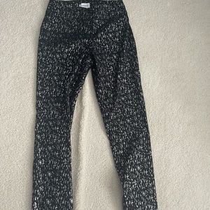 Adorable metallic and black pants.